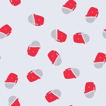 Seamless pattern positioning gps beacon cartoon vector Illustrazione stock
