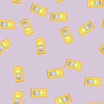 Seamless pattern post note sticker cartoon vector sign 库存插图