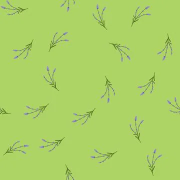 Seamless pattern pot lavender cartoon vector Stock Illustration