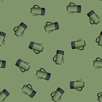 Seamless pattern pot percolator pot coffee cartoon vector イラスト素材