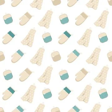 Seamless pattern with pots and pans Stock Illustration