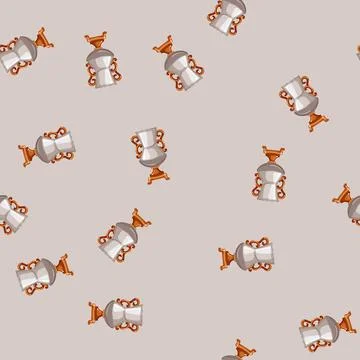 Seamless pattern pottery antique vase cartoon vector Stock Illustration