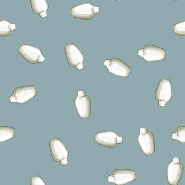 Seamless pattern pottery ceramic porcelain vase cartoon vector Stock Illustration