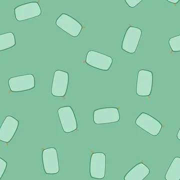 Seamless pattern pouch makeup bag cartoon vector Stock Illustration