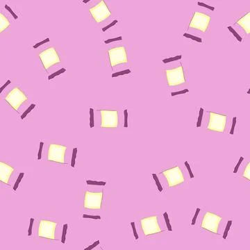 Seamless pattern pouch snack pack cartoon vector Stockillustratie