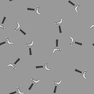 Seamless pattern pour beer tap cartoon vector Stock Illustration