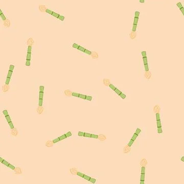 Seamless pattern powder cosmetic brush cartoon vector Stock Illustration
