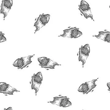 Seamless pattern powder turmeric sketch hand drawn 库存插图