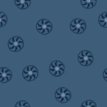 Seamless pattern power cooling fan cartoon vector Stock Illustration
