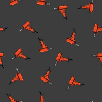 Seamless pattern power drill cartoon vector sign color Illustrazione stock