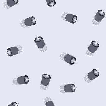 Seamless pattern power electric motor cartoon vector Stock Illustration