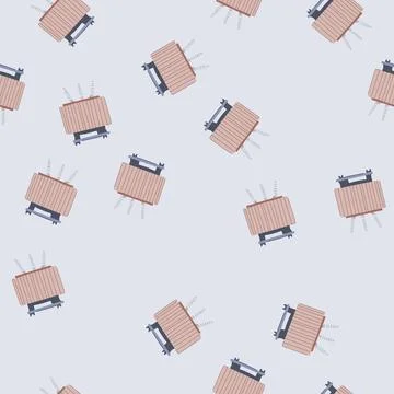 Seamless pattern power electrical transformer cartoon vector イラスト素材