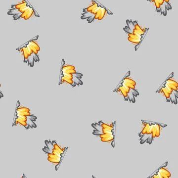 Seamless pattern power explosion effect cartoon vector Stock Illustration