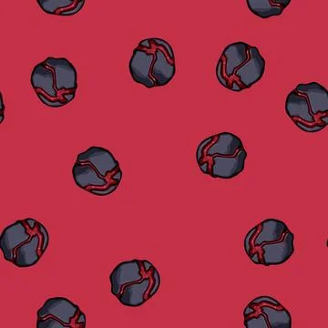 Seamless pattern power fire ball cartoon vector Illustrazione stock
