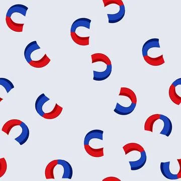 Seamless pattern power magnet cartoon vector イラスト素材