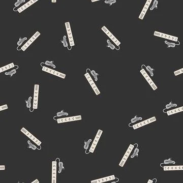 Seamless pattern Power strip device providing electricity and usb charging Stockillustratie