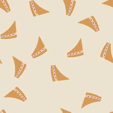Seamless pattern practice flute cartoon vector イラスト素材
