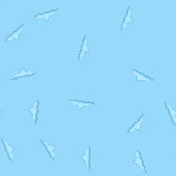 Seamless pattern precipitation rain cloud cartoon vector Illustrazione stock