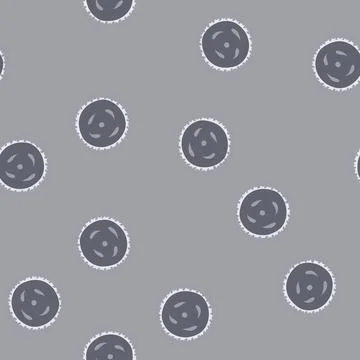 Seamless pattern precision circular saw blade cartoon vector Stockillustratie
