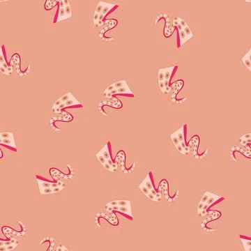 Seamless pattern predator octopus tentacle cartoon vector Illustrazione stock