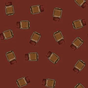 Seamless pattern prepare coffee soluble cartoon vector Stock Illustration