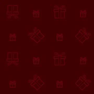 Seamless pattern of present box Stock Illustration