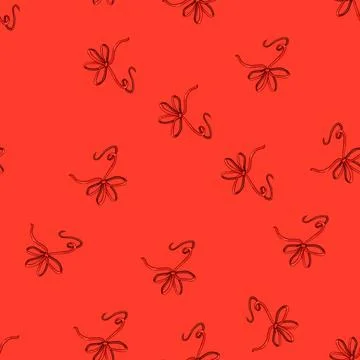 Seamless pattern present red bow ribbon cartoon vector 스톡 일러스트