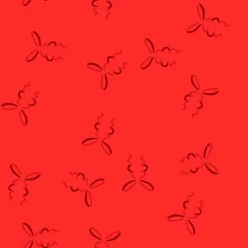Seamless pattern present red bow ribbon cartoon vector Stock Illustration