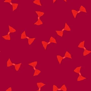Seamless pattern present red bow cartoon vector 스톡 일러스트