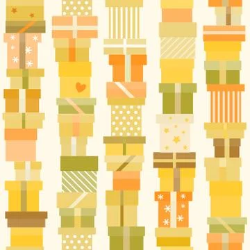 Seamless pattern with presents Illustrazione stock