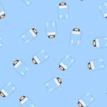 Seamless pattern press ink cartridge cartoon vector Stock Illustration