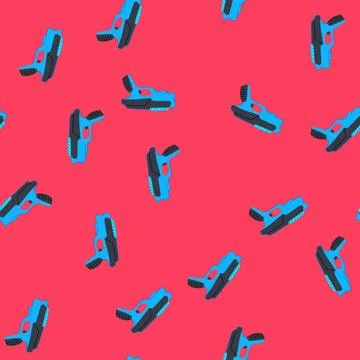 Seamless pattern pressure water gun toy cartoon vector Stock Illustration