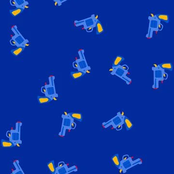 Seamless pattern pretend cap gun toy cartoon vector Stock Illustration