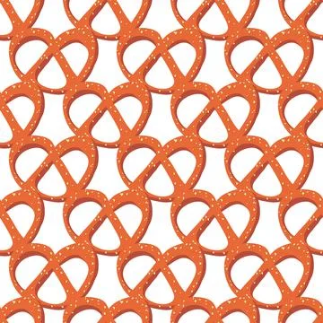 Seamless pattern with pretzels Stock Illustration
