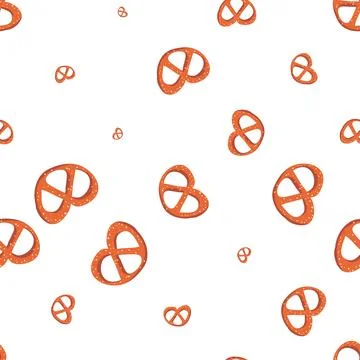 Seamless pattern with pretzels Stock Illustration
