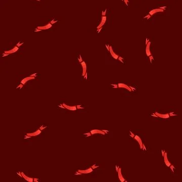 Seamless pattern prevention red ribbon retro cartoon vector Stock Illustration