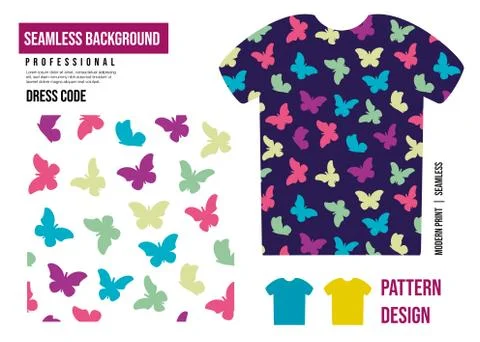 Seamless pattern. Print for clothes. Patterns for packaging. Pattern of butte Stock Illustration