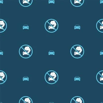 Seamless pattern. Print for clothes. Patterns for packaging. Car icon with ex Stock Illustration