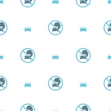 Seamless pattern. Print for clothes. Patterns for packaging. Car icon with ex Stock Illustration