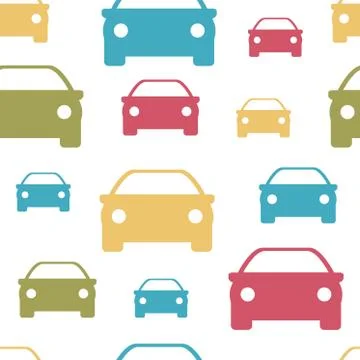 Seamless pattern. Print for clothes. Patterns for packaging. Car icon Stock Illustration