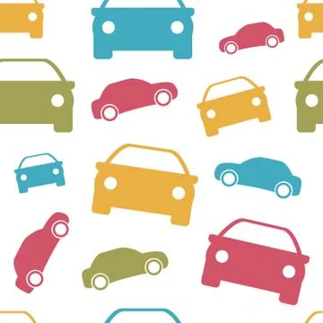 Seamless pattern. Print for clothes. Patterns for packaging. Car icon Ilustração Stock