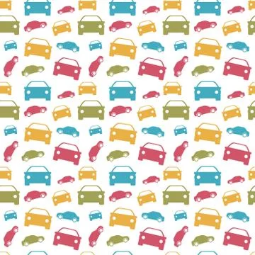 Seamless pattern. Print for clothes. Patterns for packaging. Car icon Stock Illustration