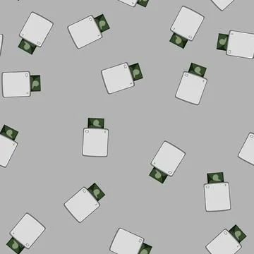 Seamless pattern print compact photo printer cartoon vector Illustrazione stock