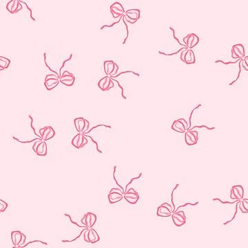 Seamless pattern print coquette cartoon vector Stock Illustration