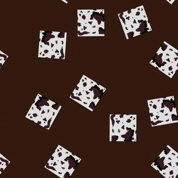 Seamless pattern print cow skin cartoon vector Stockillustratie