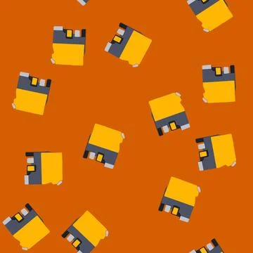 Seamless pattern print ink cartridge cartoon vector Stock Illustration