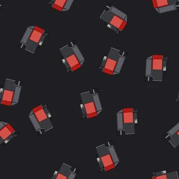 Seamless pattern print ink cartridge cartoon vector イラスト素材