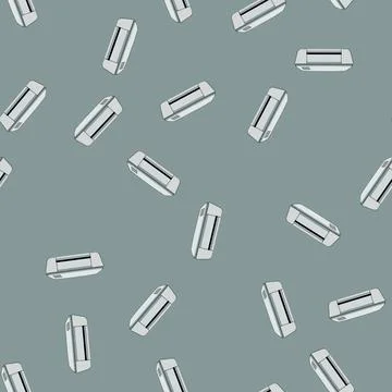 Seamless pattern print photo printer cartoon vector Illustrazione stock