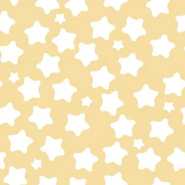 Seamless pattern for printing on fabric. White stars on a light brown  backgr Stock Photos