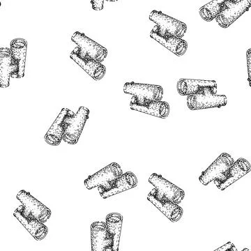 Seamless pattern prism binoculars sketch hand drawn Stock Illustration